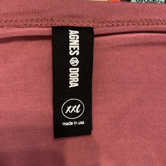 Agnes & Dora XXL Dusty Rose Kimono Tie Top 3/4 Dolman Sleeves NWT - Picture 7 of 9